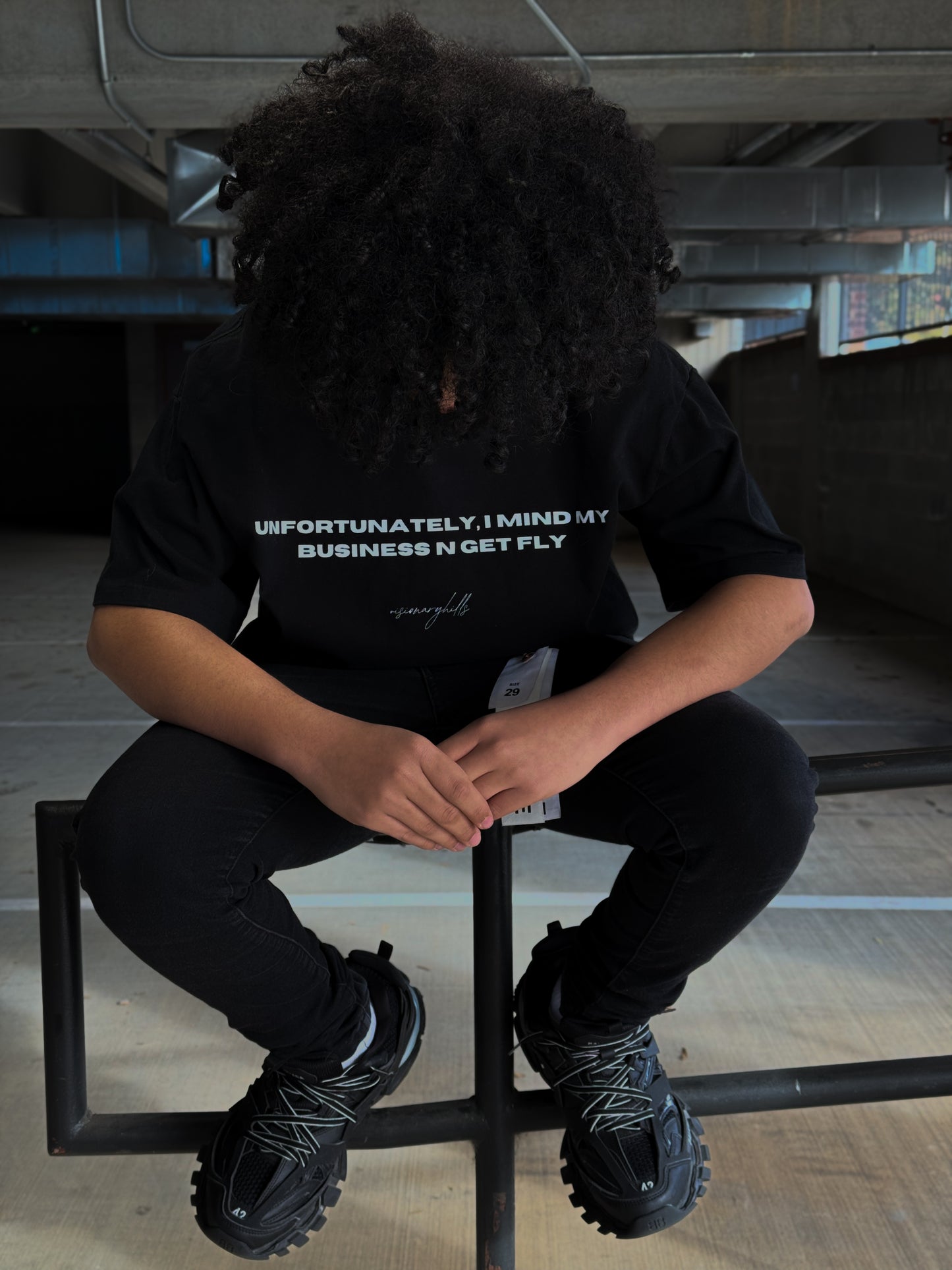 Mind My Business n Get Fly Tee Oversized BLACK (LIMITED)